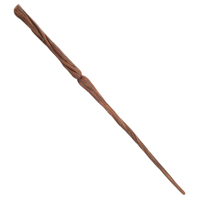 Cottage Garden Natural Brown Wood Grain 13.75 inch Resin Collectible Witch Wizard Cosplay Magic Wand - Image 1